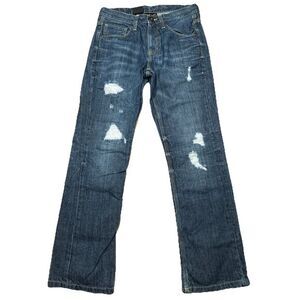 Helix Slim Bootcut Distressed Denim Jeans Men’s Size 29x30 (30x31)‎ Cowboy Y2K